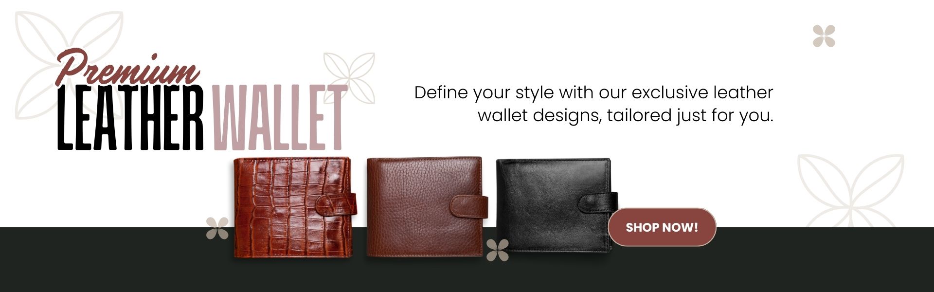 leather wallet banner
